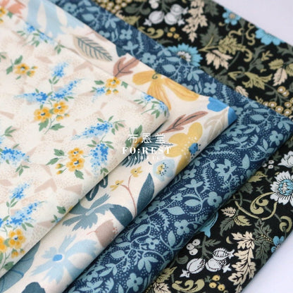 Quilting Liberty - Artist’s home Annabelle Bailey Navy - FO:REST Fabric 布恩堂Liberty fabrictana lawnjapanese fabricykk zipper