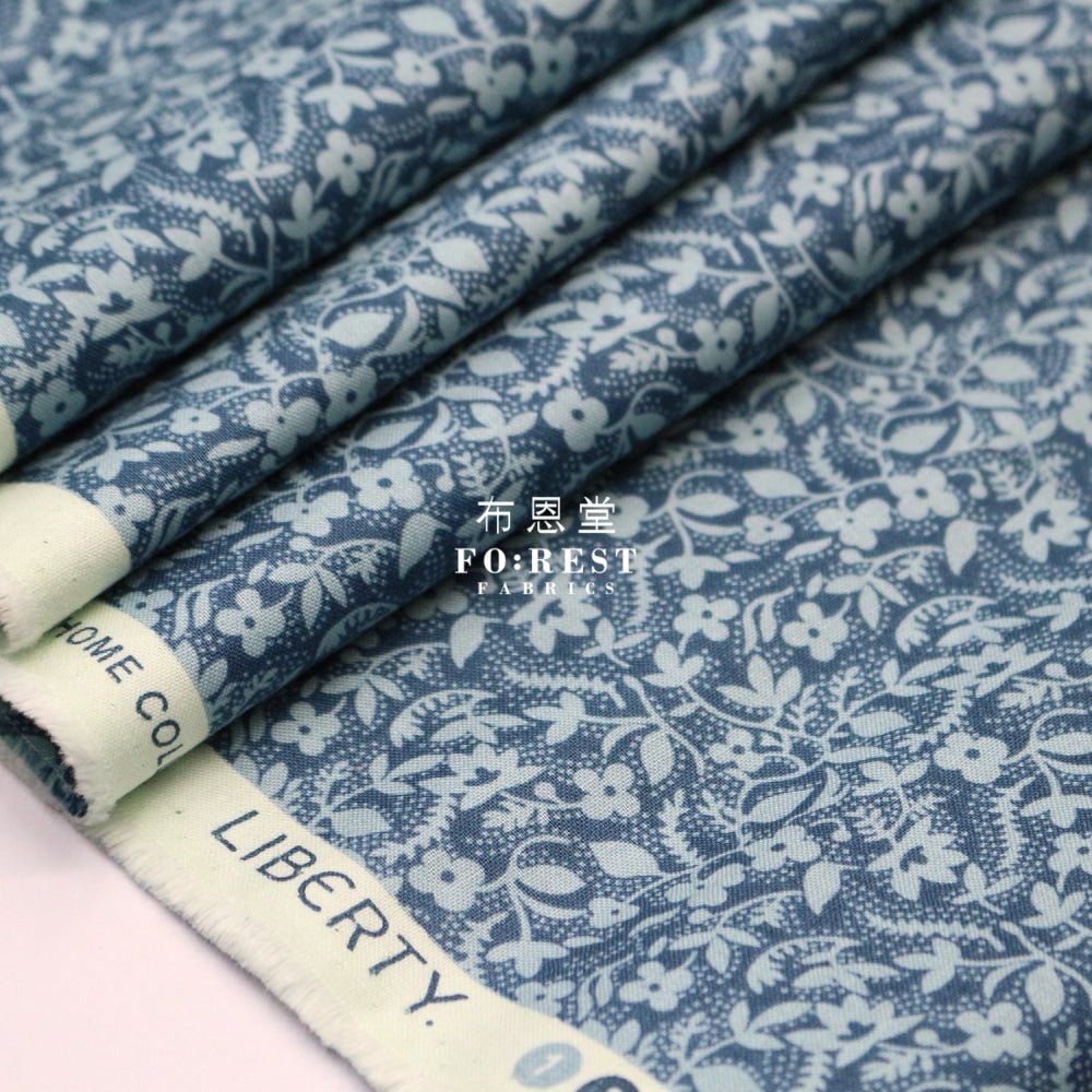 Quilting Liberty - Artist’s home Annabelle Bailey Navy - FO:REST Fabric 布恩堂Liberty fabrictana lawnjapanese fabricykk zipper