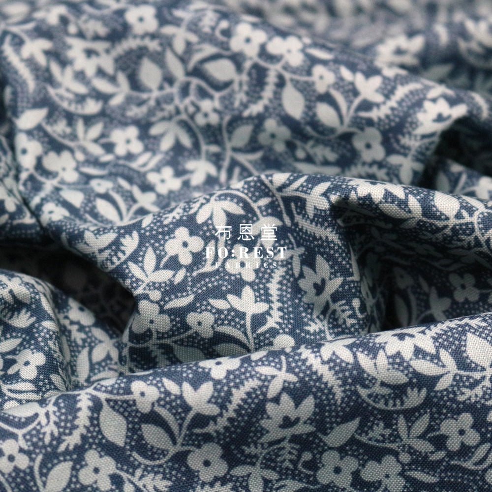 Quilting Liberty - Artist’s home Annabelle Bailey Navy - FO:REST Fabric 布恩堂Liberty fabrictana lawnjapanese fabricykk zipper