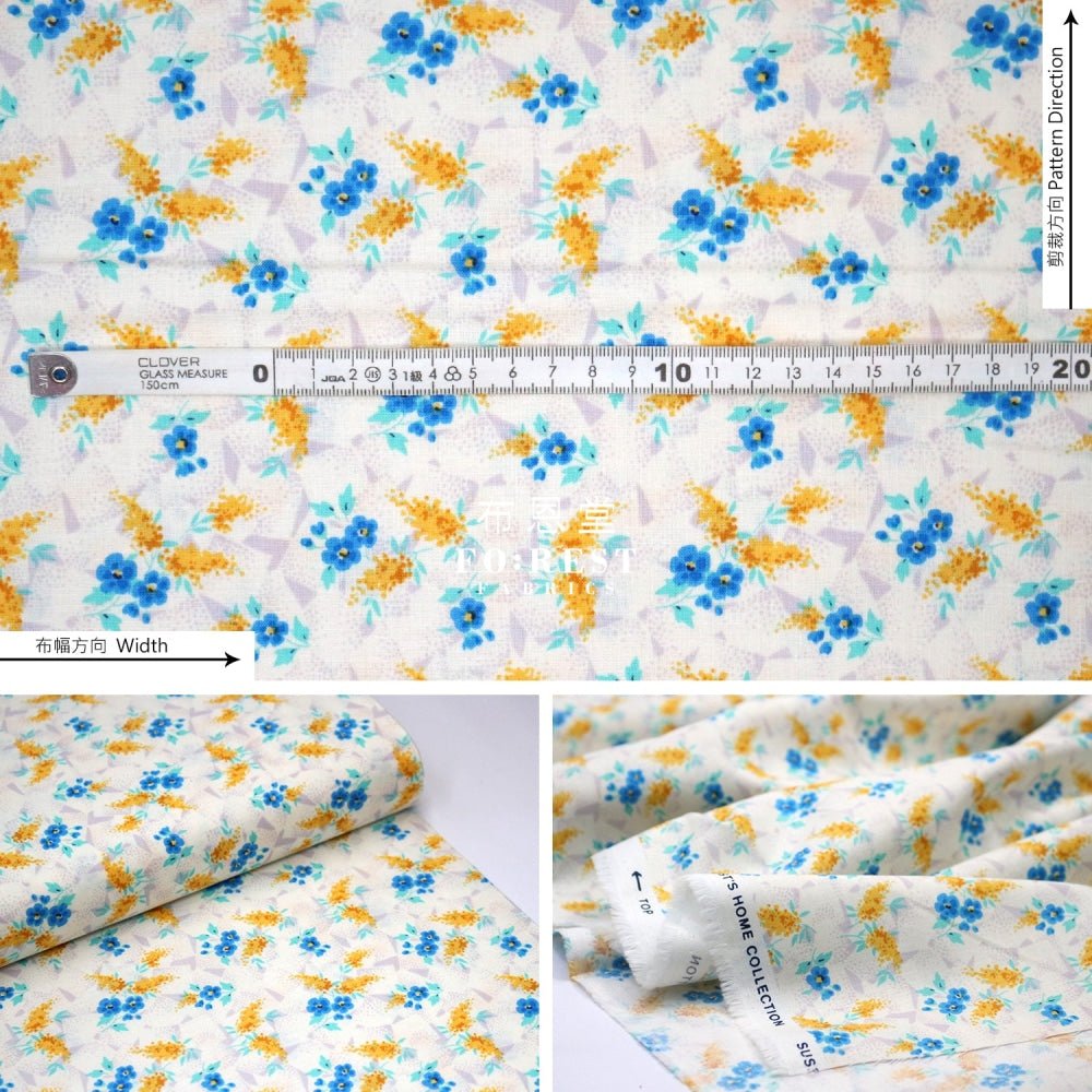 Quilting Liberty - Artist’s home Sussex Spring Blue - FO:REST Fabric 布恩堂Liberty fabrictana lawnjapanese fabricykk zipper