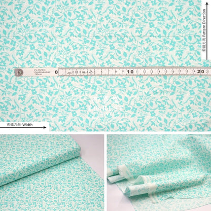Quilting Liberty - Artist’s home Yolande Blossom Green - FO:REST Fabric 布恩堂Liberty fabrictana lawnjapanese fabricykk zipper