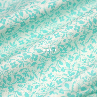 Quilting Liberty - Artist’s home Yolande Blossom Green - FO:REST Fabric 布恩堂Liberty fabrictana lawnjapanese fabricykk zipper