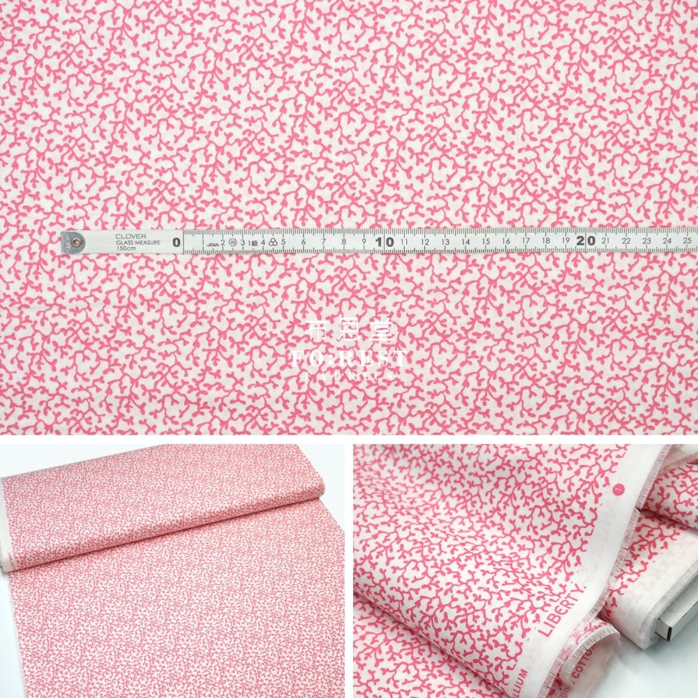 Quilting Liberty - Corallium C - FO:REST Fabric 布恩堂Liberty fabrictana lawnjapanese fabricykk zipper