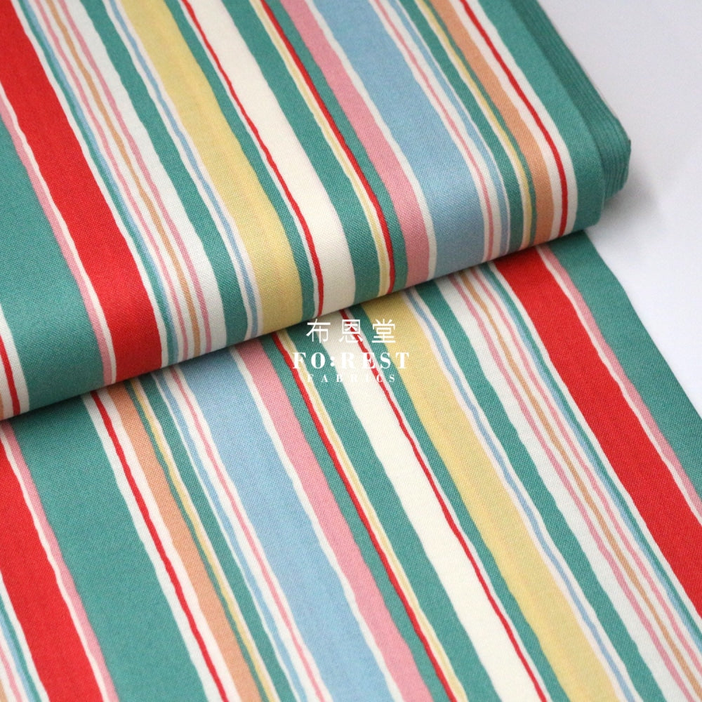 Quilting Liberty - Deckchair Stripe C Lasenby Cotton