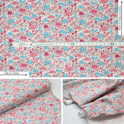 Quilting Liberty - Midnight Garden Forget Me Not Blossom Lasenby Cotton