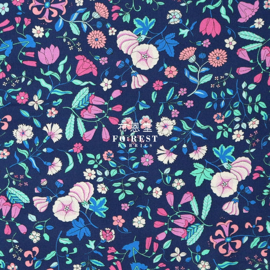 Quilting Liberty - Midnight Garden Wildflower Field Lasenby Cotton