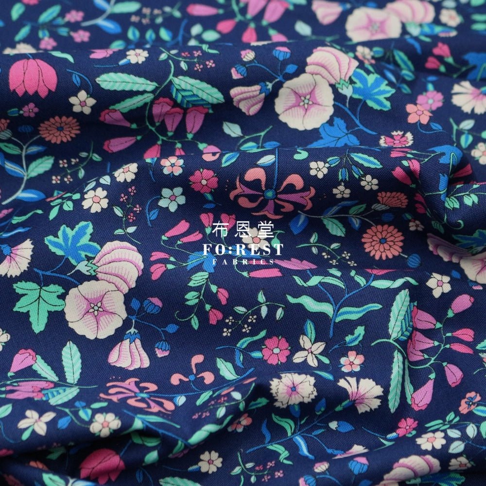 Quilting Liberty - Midnight garden Wildflower field - FO:REST Fabric 布恩堂Liberty fabrictana lawnjapanese fabricykk zipper