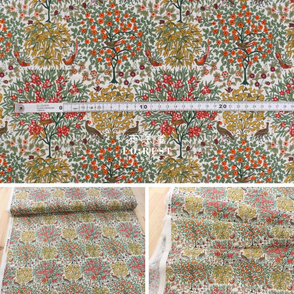 Quilting Liberty - Pheasant Forest B - FO:REST Fabric 布恩堂Liberty fabrictana lawnjapanese fabricykk zipper
