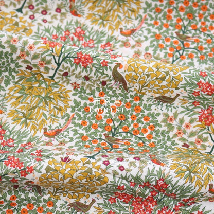 Quilting Liberty - Pheasant Forest B - FO:REST Fabric 布恩堂Liberty fabrictana lawnjapanese fabricykk zipper
