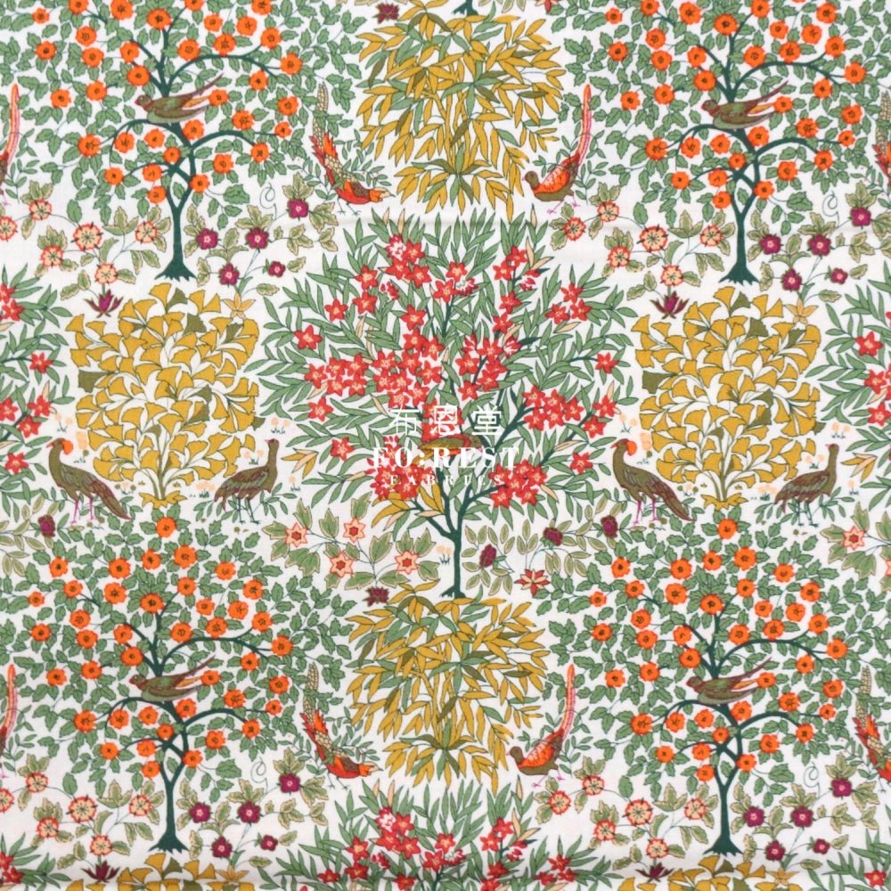 Quilting Liberty - Pheasant Forest B - FO:REST Fabric 布恩堂Liberty fabrictana lawnjapanese fabricykk zipper