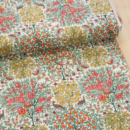 Quilting Liberty - Pheasant Forest B - FO:REST Fabric 布恩堂Liberty fabrictana lawnjapanese fabricykk zipper