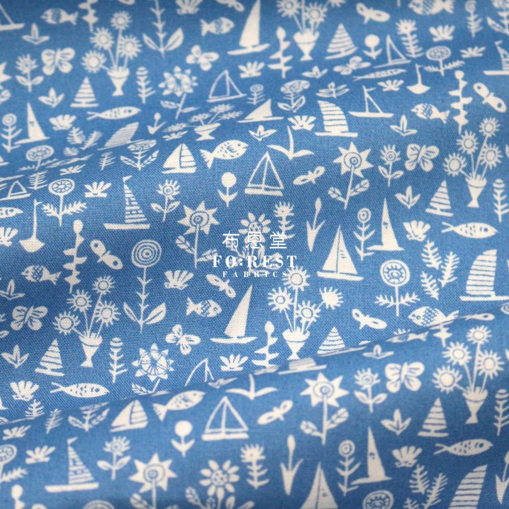 Quilting Liberty - Sealife B - FO:REST Fabric 布恩堂Liberty fabrictana lawnjapanese fabricykk zipper
