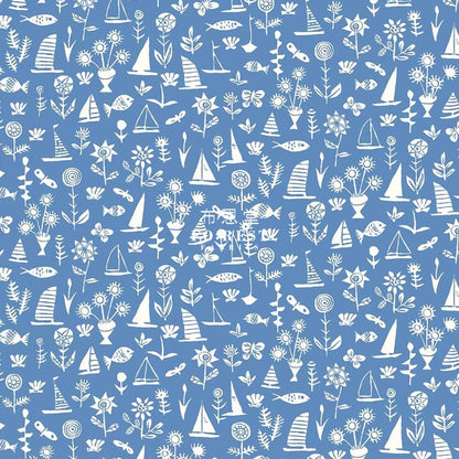 Quilting Liberty - Sealife B - FO:REST Fabric 布恩堂Liberty fabrictana lawnjapanese fabricykk zipper