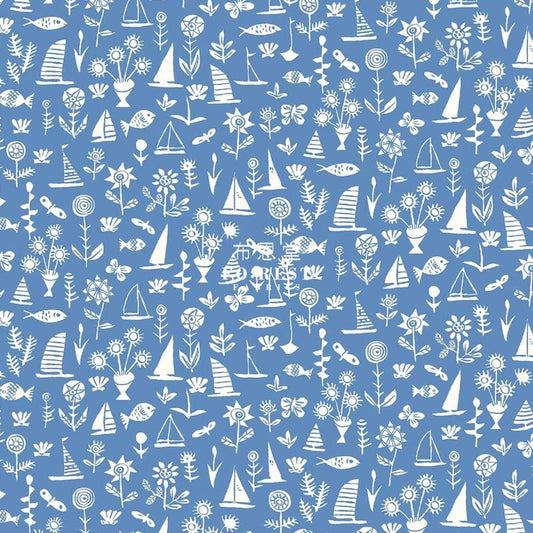 Quilting Liberty - Sealife B - FO:REST Fabric 布恩堂Liberty fabrictana lawnjapanese fabricykk zipper