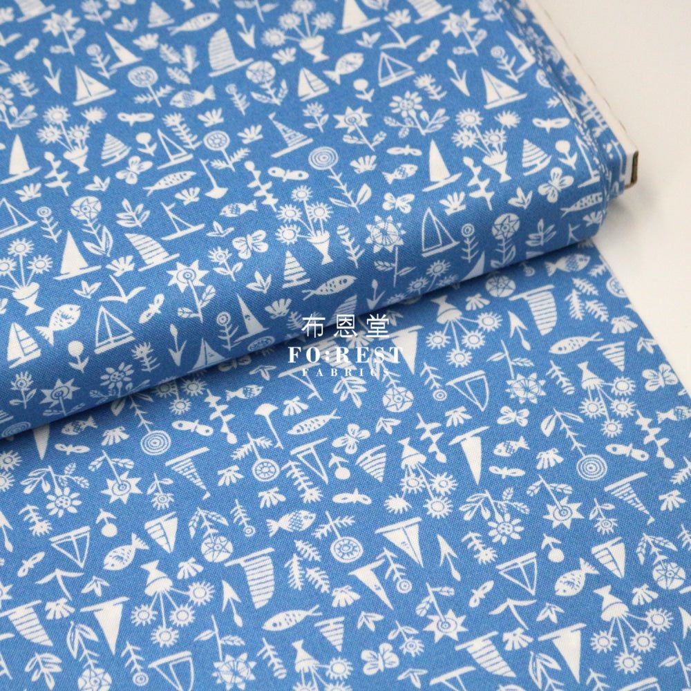 Quilting Liberty - Sealife B - FO:REST Fabric 布恩堂Liberty fabrictana lawnjapanese fabricykk zipper