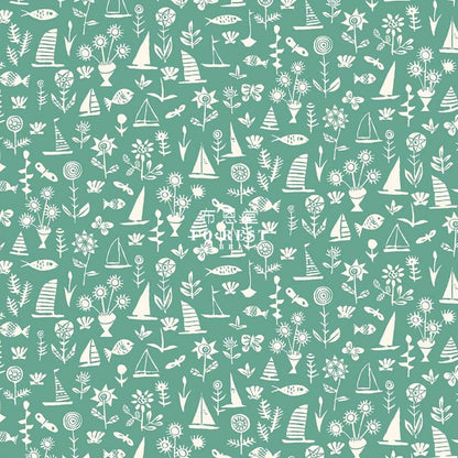 Quilting Liberty - Sealife E - FO:REST Fabric 布恩堂Liberty fabrictana lawnjapanese fabricykk zipper