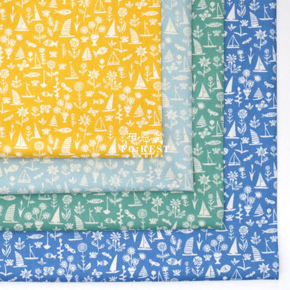 Quilting Liberty - Sealife E - FO:REST Fabric 布恩堂Liberty fabrictana lawnjapanese fabricykk zipper
