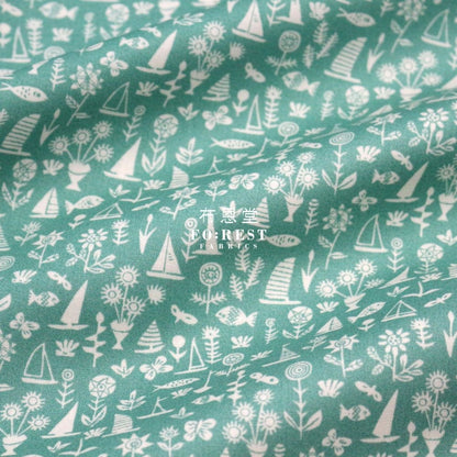 Quilting Liberty - Sealife E - FO:REST Fabric 布恩堂Liberty fabrictana lawnjapanese fabricykk zipper