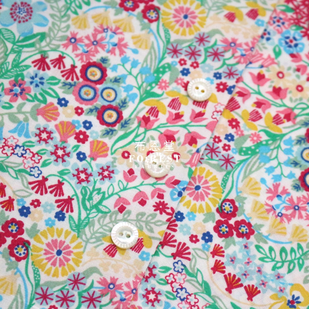 Quilting Liberty - Shell Garden B Lasenby Cotton