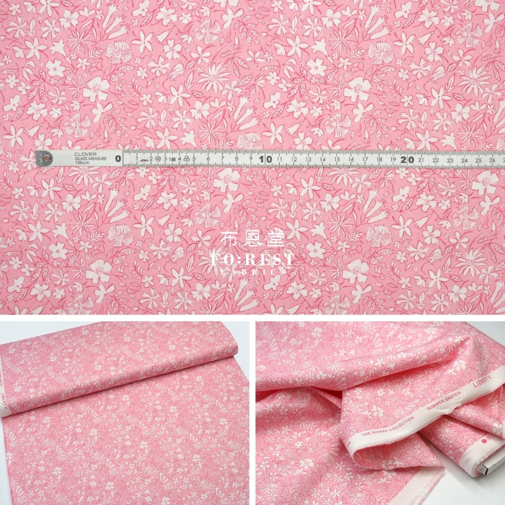 Quilting Liberty - Summer sketch B - FO:REST Fabric 布恩堂Liberty fabric#tana lawn#japanese fabric#ykk zipper#