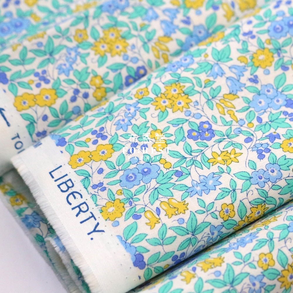 Quilting Liberty - Sunrise forget me not blossom - FO:REST Fabric 布恩堂Liberty fabrictana lawnjapanese fabricykk zipper
