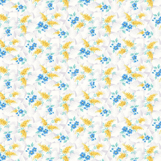 Quilting Liberty - Sussex Spring Blue Lasenby Cotton