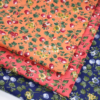 Quilting Liberty - Wild Cherry B - FO:REST Fabric 布恩堂Liberty fabrictana lawnjapanese fabricykk zipper