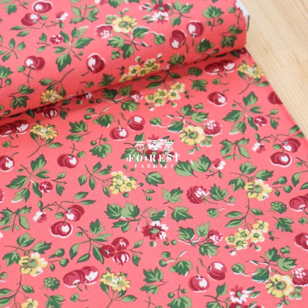 Quilting Liberty - Wild Cherry B - FO:REST Fabric 布恩堂Liberty fabrictana lawnjapanese fabricykk zipper