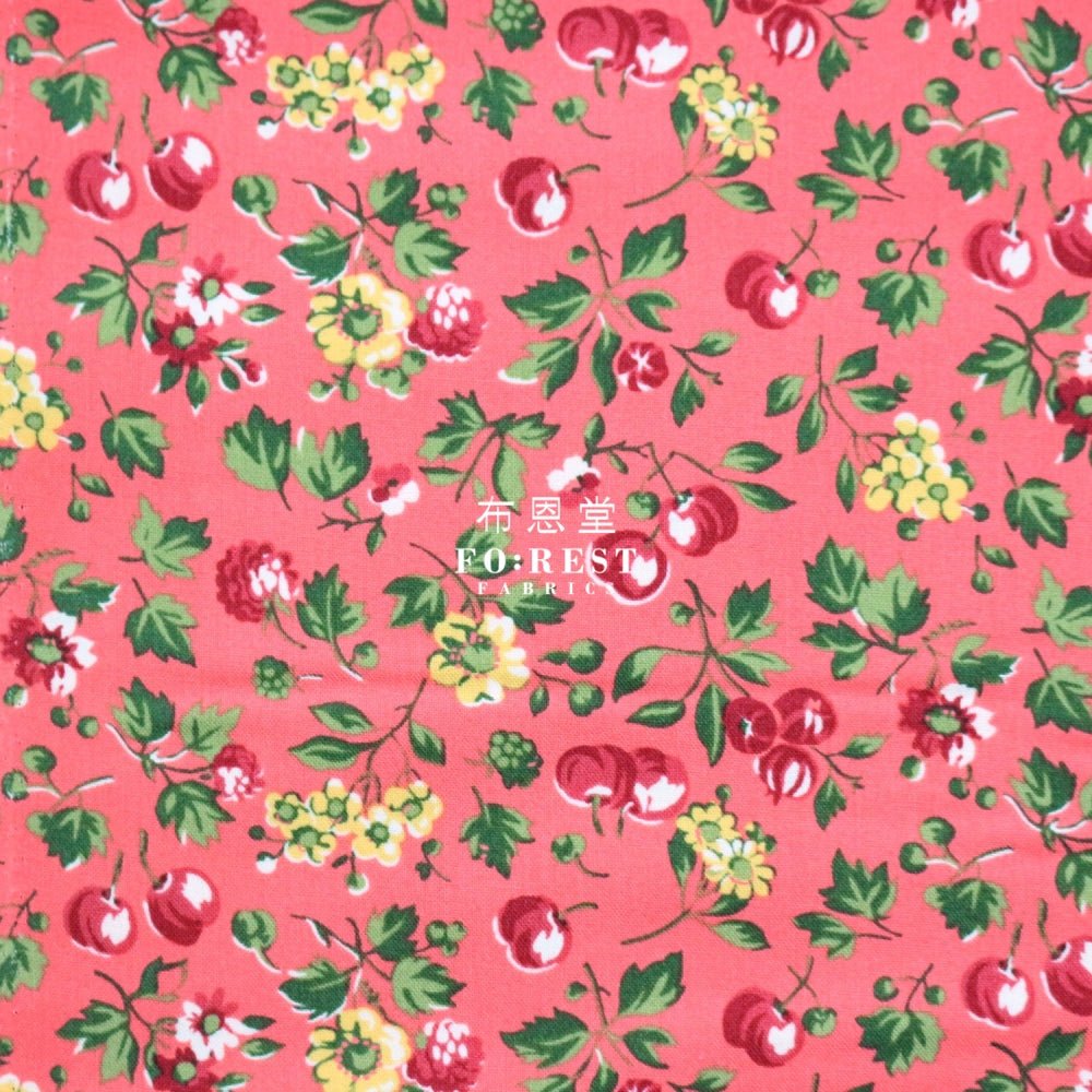 Quilting Liberty - Wild Cherry B - FO:REST Fabric 布恩堂Liberty fabrictana lawnjapanese fabricykk zipper