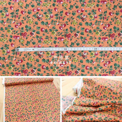 Quilting Liberty - Wild Cherry C - FO:REST Fabric 布恩堂Liberty fabrictana lawnjapanese fabricykk zipper