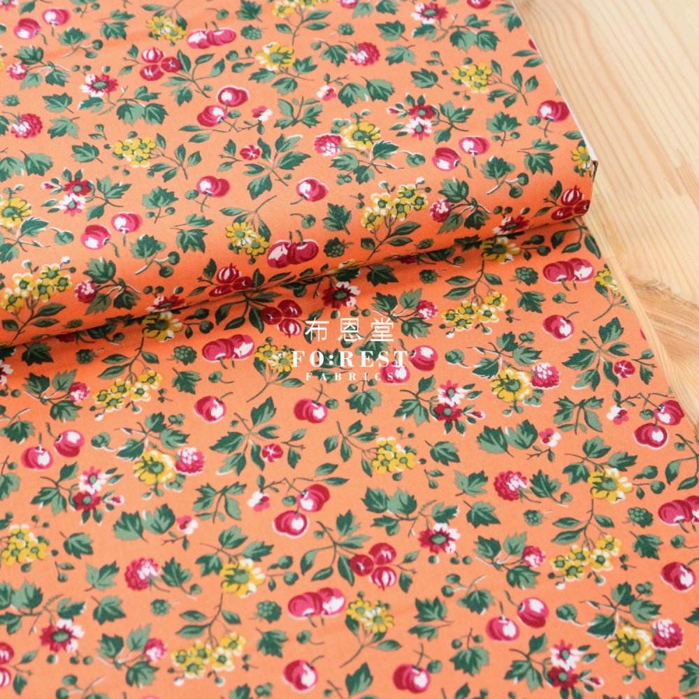 Quilting Liberty - Wild Cherry C - FO:REST Fabric 布恩堂Liberty fabrictana lawnjapanese fabricykk zipper