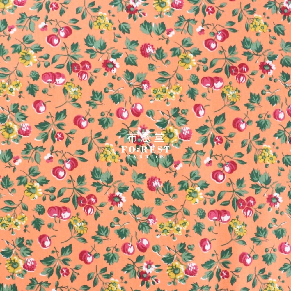 Quilting Liberty - Wild Cherry C - FO:REST Fabric 布恩堂Liberty fabrictana lawnjapanese fabricykk zipper