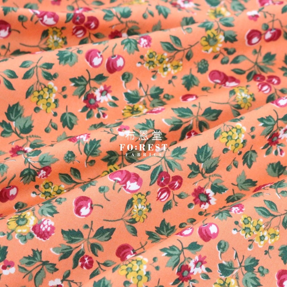 Quilting Liberty - Wild Cherry C - FO:REST Fabric 布恩堂Liberty fabrictana lawnjapanese fabricykk zipper