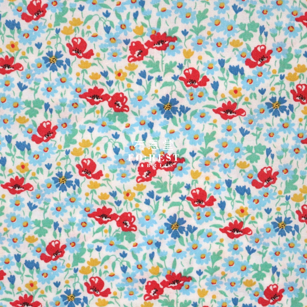 Quilting Liberty - Wildflower Poppy A Lasenby Cotton