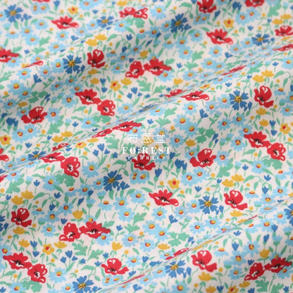 Quilting Liberty - Wildflower Poppy A - FO:REST Fabric 布恩堂Liberty fabrictana lawnjapanese fabricykk zipper