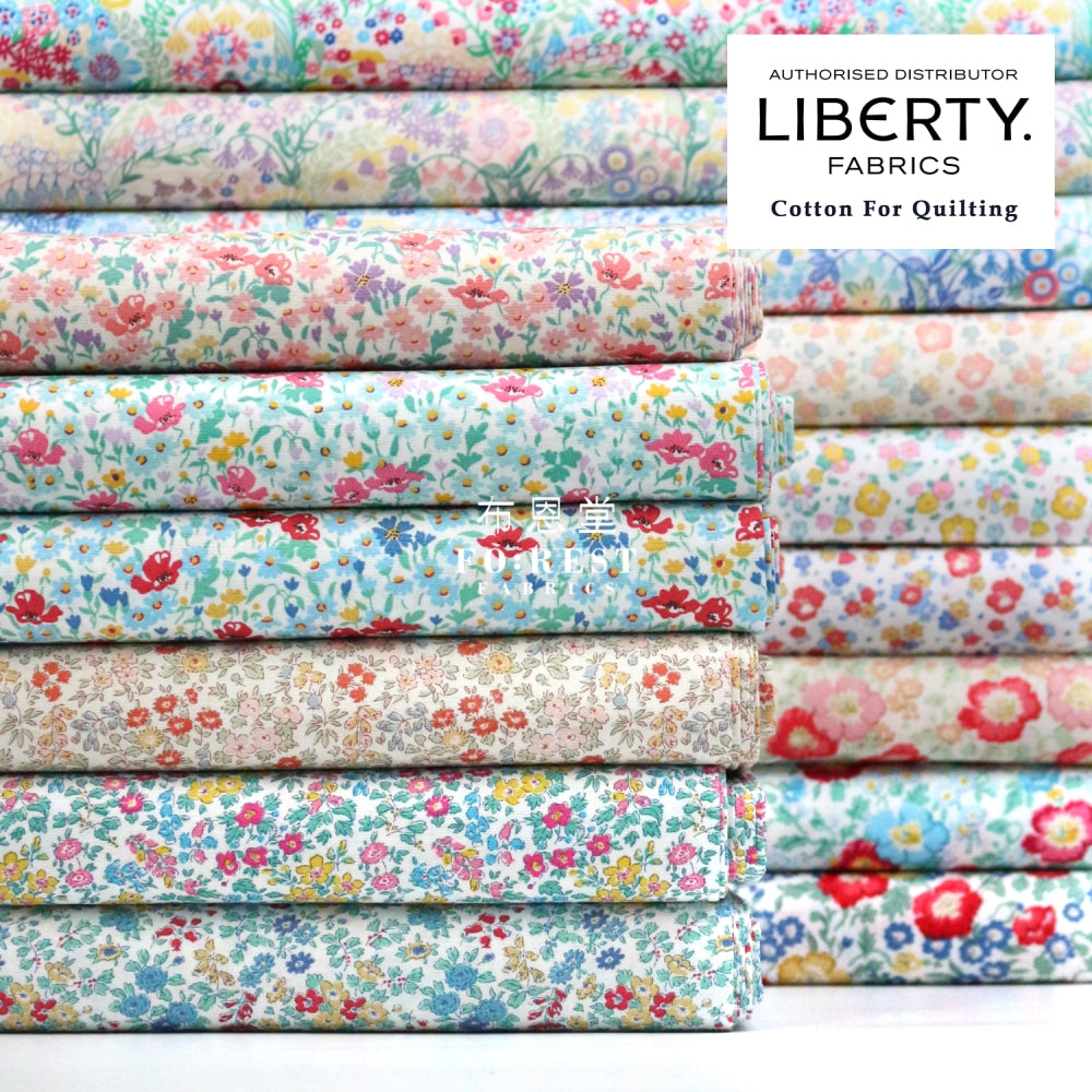 Quilting Liberty - Wildflower Poppy B Lasenby Cotton