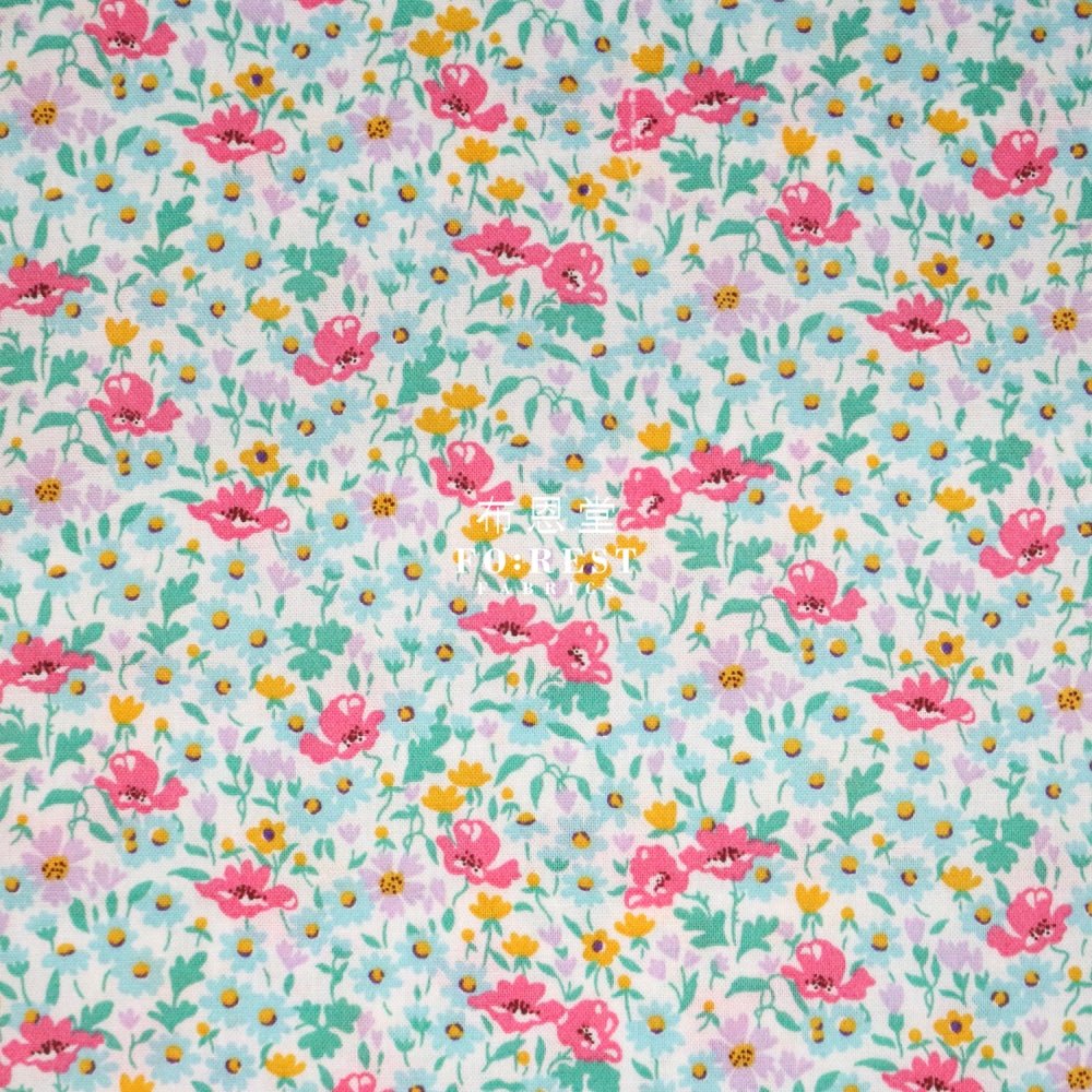 Quilting Liberty - Wildflower Poppy B - FO:REST Fabric 布恩堂Liberty fabrictana lawnjapanese fabricykk zipper