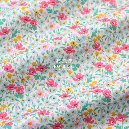 Quilting Liberty - Wildflower Poppy B - FO:REST Fabric 布恩堂Liberty fabrictana lawnjapanese fabricykk zipper