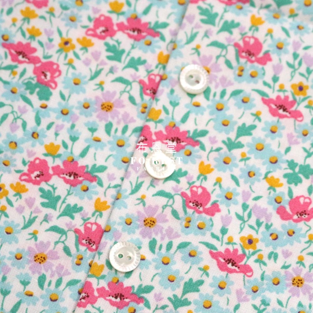 Quilting Liberty - Wildflower Poppy B - FO:REST Fabric 布恩堂Liberty fabrictana lawnjapanese fabricykk zipper