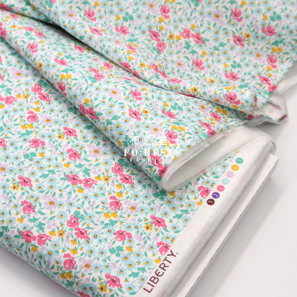 Quilting Liberty - Wildflower Poppy B - FO:REST Fabric 布恩堂Liberty fabrictana lawnjapanese fabricykk zipper