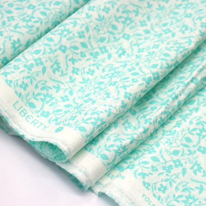 Quilting Liberty - Yolande Blossom Green Lasenby Cotton