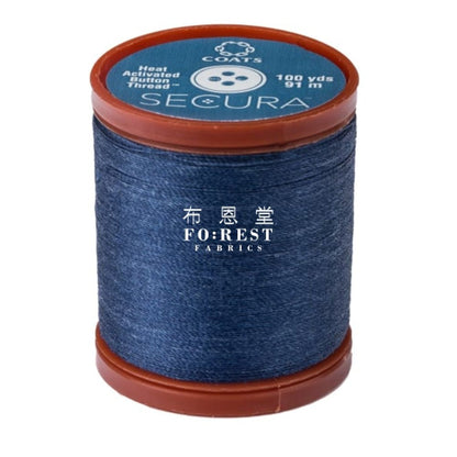 Secura Heat Activated Button Thread 90m 鈕扣線 - FO:REST Fabric 布恩堂Liberty fabrictana lawnjapanese fabricykk zipper