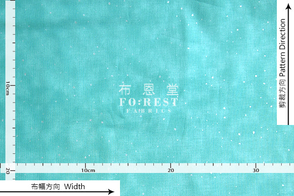 cotton - Swallow in the snow Metallic fabric (green) - forest-fabric