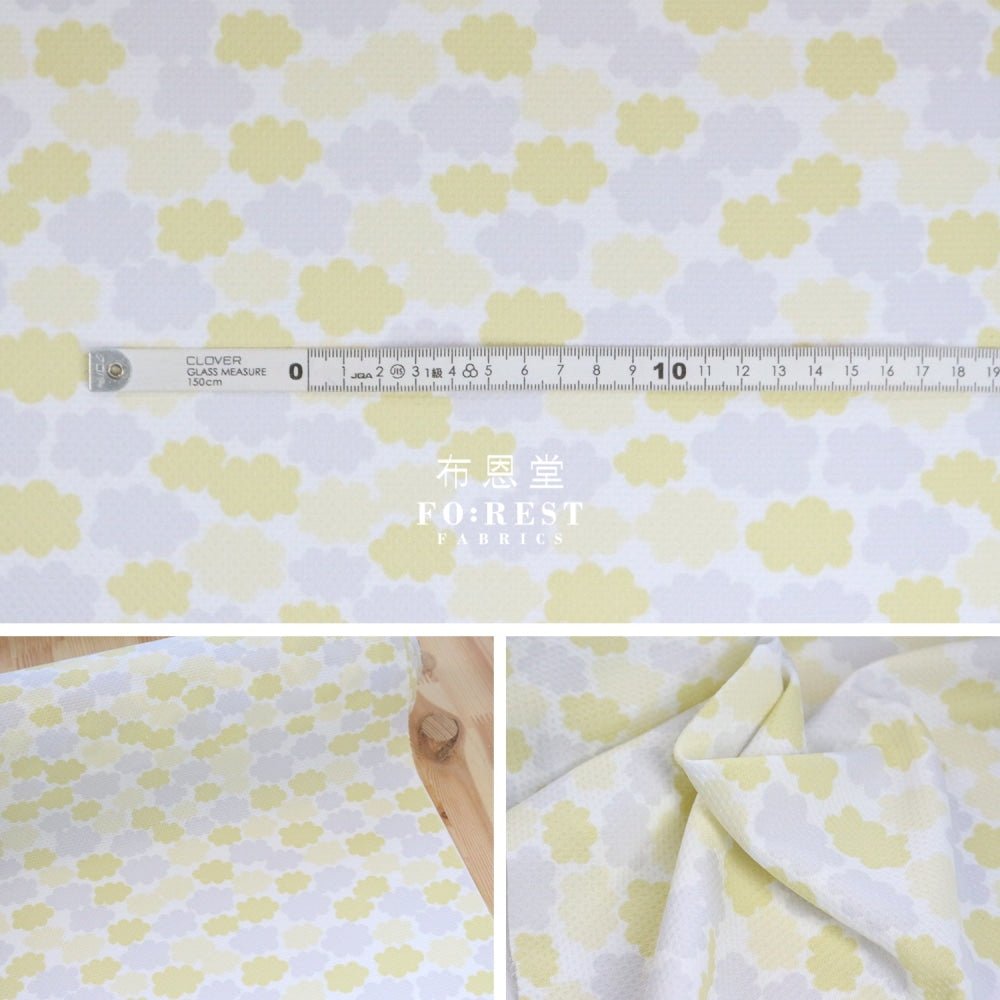 Swing Cool Knit - Cloud fabric Yellow冷感 - FO:REST Fabric 布恩堂Liberty fabrictana lawnjapanese fabricykk zipper