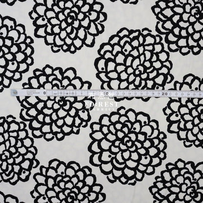 Twill - Peony fabric Black - FO:REST Fabric 布恩堂Liberty fabrictana lawnjapanese fabricykk zipper