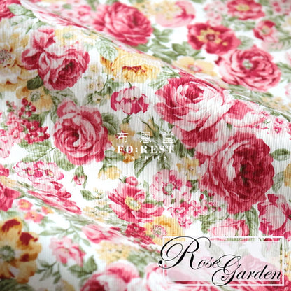 Twill - Rose Garden Fabric Twill