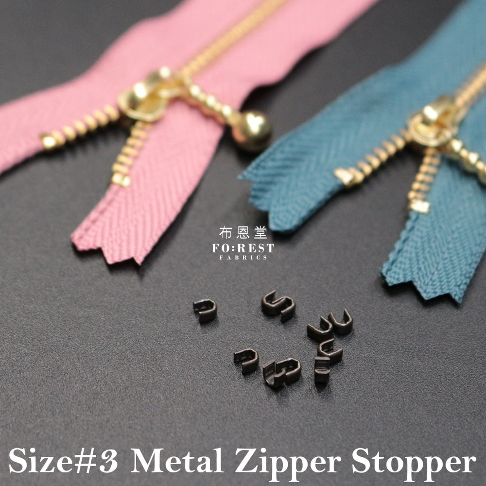 U Shape Metal Zipper Stopper -Ag