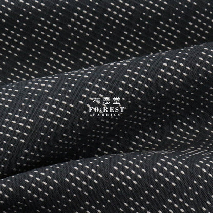 Yarn dyed cotton - Sashiko style 刺子織風 fabric BLACK - FO:REST Fabric 布恩堂Liberty fabrictana lawnjapanese fabricykk zipper