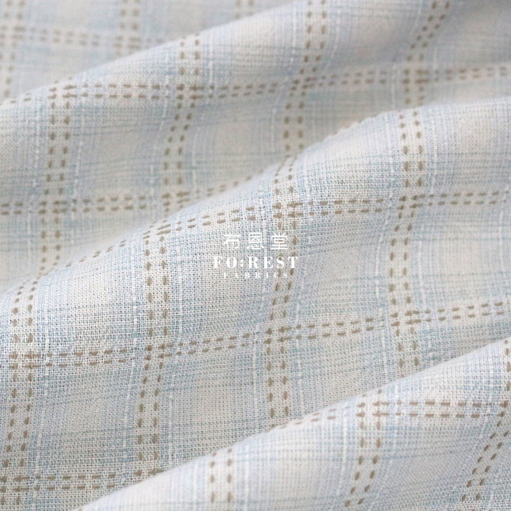 Yarn Dyed Cotton - Square Dot Fabric C Lt. Blue