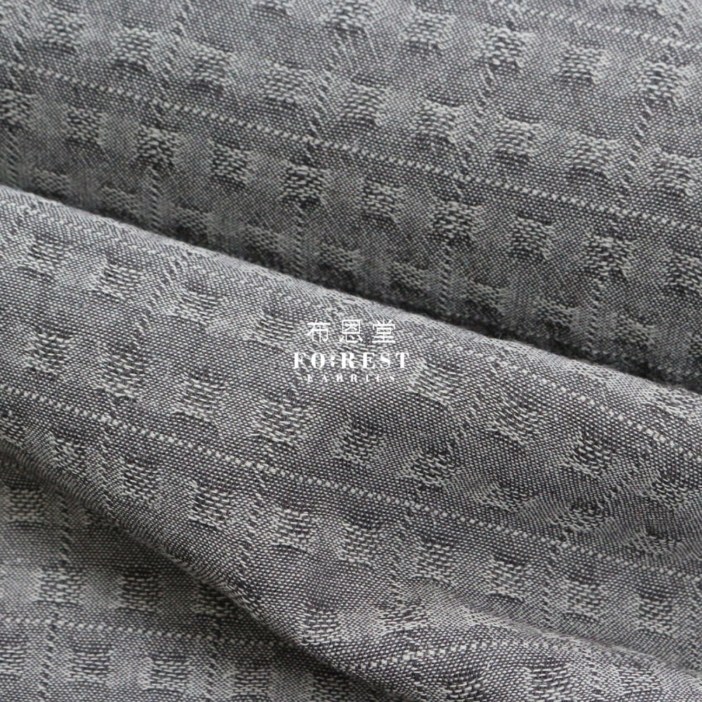 Yarn Dyed Cotton - Square Fabric E Gray